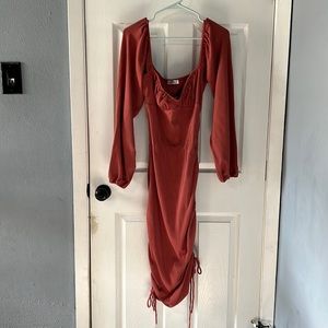 Size L coral fall dress